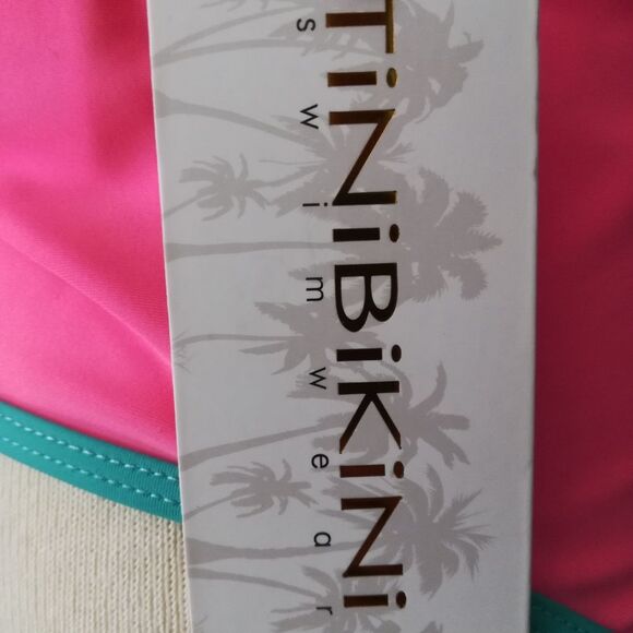 NWT Tinibikini High Waisted Hot Pink Swimsuit - Picture 4 of 8